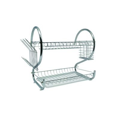 Πιατοθήκη διώροφη μεταλλική 40 cm* 40 cm [00109331]