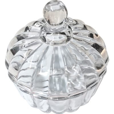 Γυάλινη φοντανιέρα με καπάκι Φ9cm [00203178]