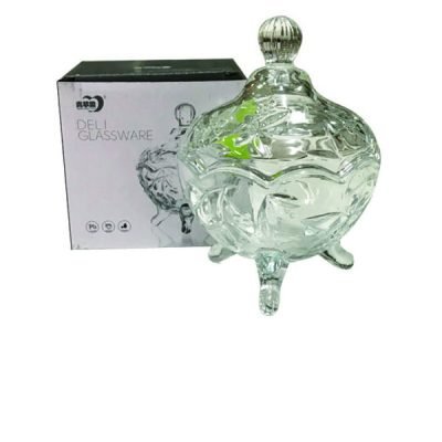 Γυάλινη φοντανιέρα με καπάκι Φ9,5cm [00203234]