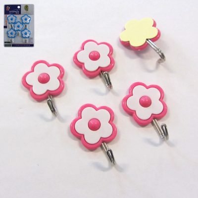 Σετ 5 αυτοκόλλητα κρεμαστράκια μαργαρίτες με μεταλλικό γαντζάκι μαργαρίτες [00404187]