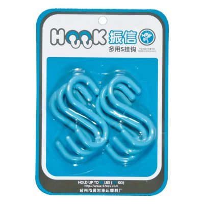 Σετ 6 πλαστικά χρωματιστά γαντζάκια 7cm [00404226]