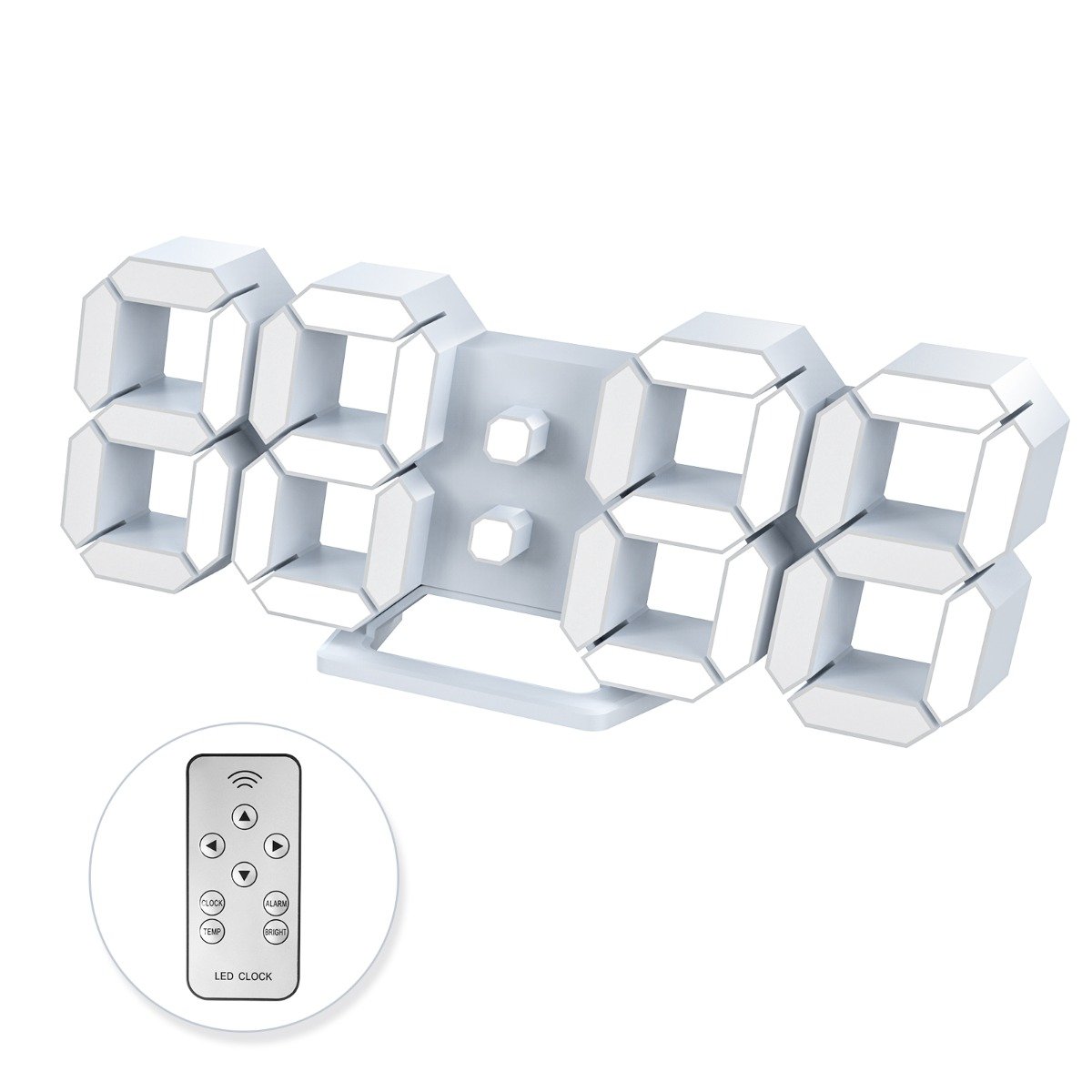 EDUP EH-LED1302 Digital Timer Nightlight Watch Alarm Clock 12 or 24 Hour Display (30.006.0001) - Image 4