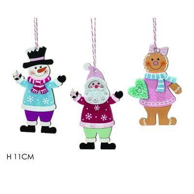 Ξύλινο κρεμαστό διακοσμητικό 11cm [02380050]