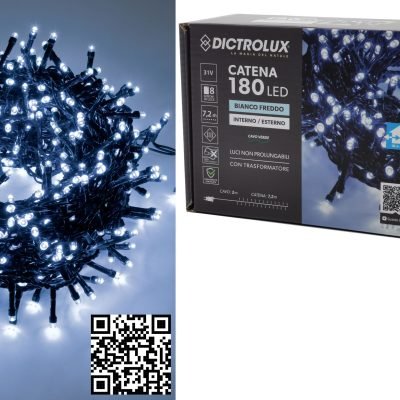 180 λαμπάκια λευκό ψυχρό 2m [02449956]