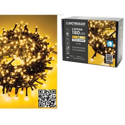 180 λαμπάκια led χρυσό 7,2m [02449957ΒΙ]