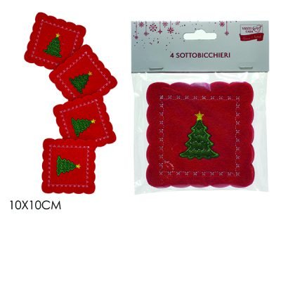 Σετ 4 Χριστουγεννιάτικα σουβέρ [02478009]