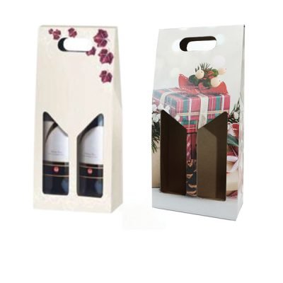 Χριστουγεννιάτικη τσάντα δώρου 2 μπουκαλιών 41 x 18cm [02950131]