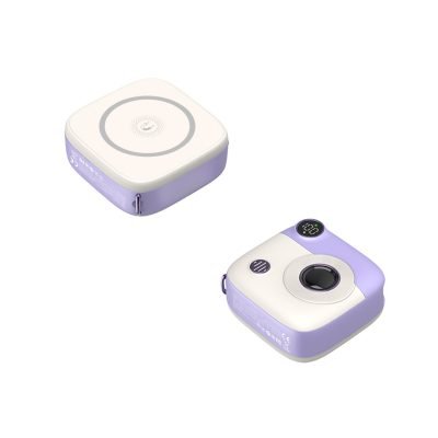 XO PR223 mini camera digital display fast charging power bank 10000mAh (Purple & White) (16.010.0062)