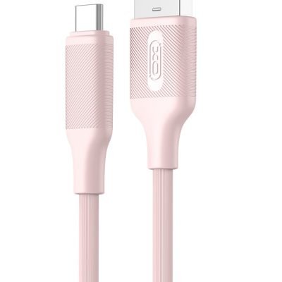 XO NB265 Μινιμαλιστικό Καλώδιο Type-C Ροζ (16.005.0327)