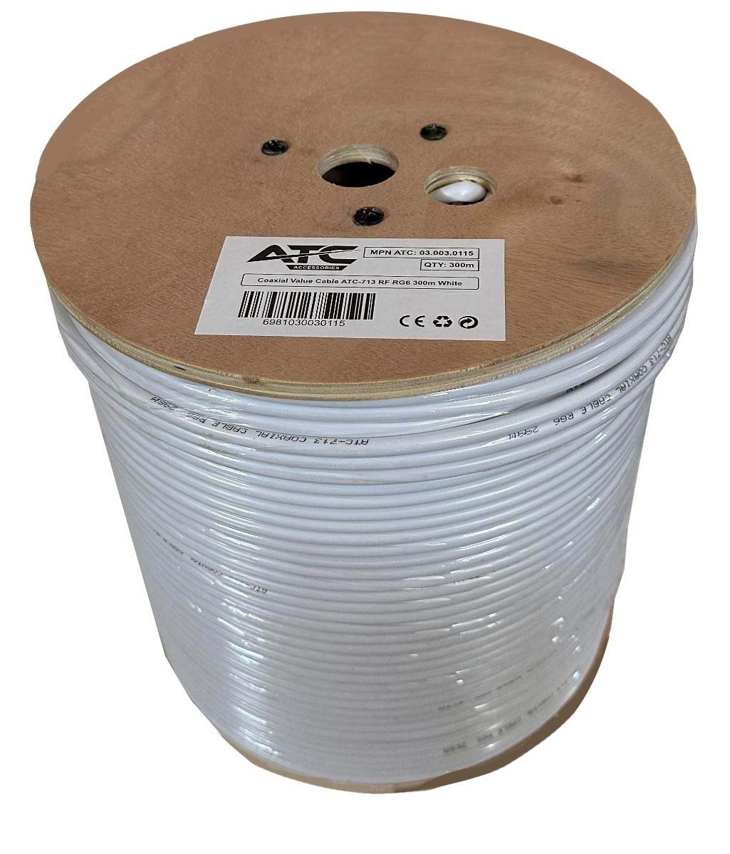 ATC Στροφείο RF ATC-713 Value RG6 300m Ξύλινο (03.003.0115) - Image 3