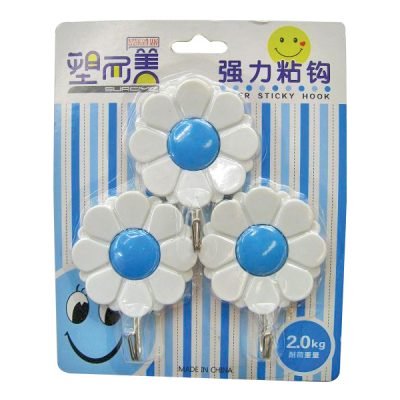 Σετ 3 αυτοκόλλητα κρεμαστράκια τοίχου – Μαργαρίτες [00404244]