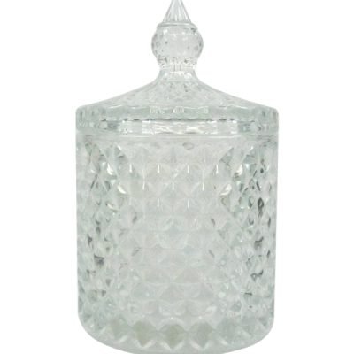 Κυλινδρική γυάλινη φοντανιέρα με καπάκι [00203165]