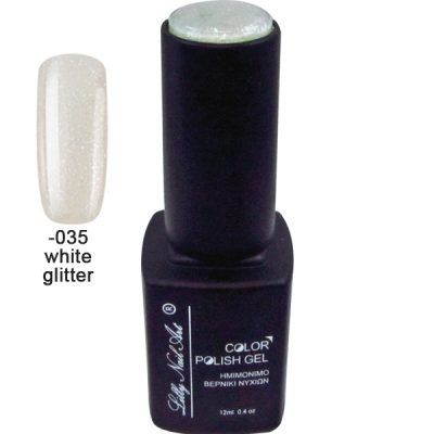Ημιμόνιμο τριφασικό μανό 12ml – White glitter [40504008-035]