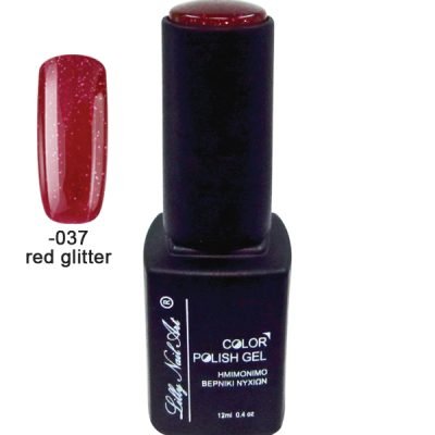 Ημιμόνιμο τριφασικό μανό 12ml – Red glitter [40504008-037]
