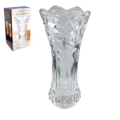 Διάφανο γυάλινο βάζο 19cm [10705117]