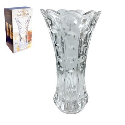 Διάφανο γυάλινο βάζο 19cm [10705118]