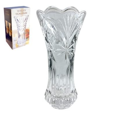 Διάφανο γυάλινο βάζο 19cm [10705119]