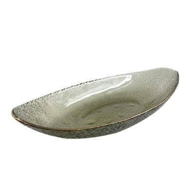 Διακοσμητική πιατέλα γυάλινη 30 x 14cm [10705125]