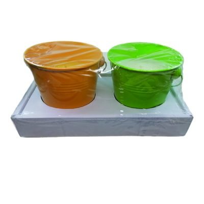 Σετ 2 κεριά σιτρονέλας σε μεταλλικό γλαστράκι [10902082]