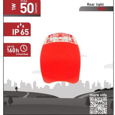 Entac Φώς Ποδηλάτου Πλαστικό Κόκκινο (15.007.0030)