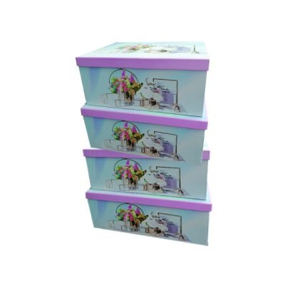 Σετ 10 χάρτινα παραλληλόγραμα κουτιά αποθήκευσης [11401263]