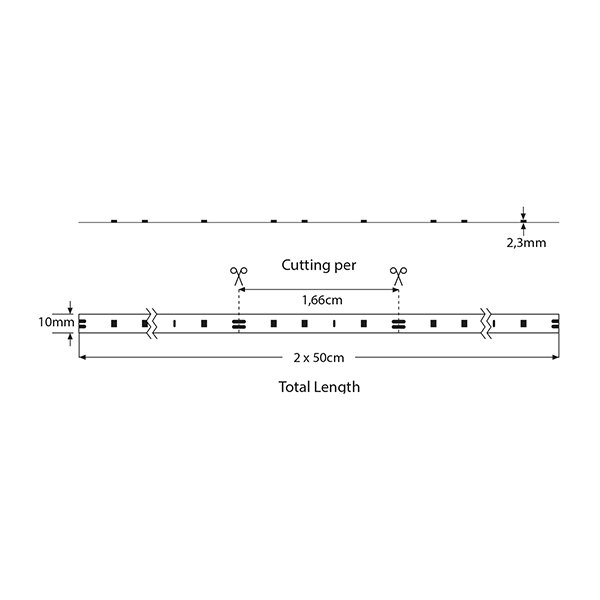 ΤΑΙΝΙΑ LED DIMMABLE ΜΕ ΣΥΝΔΕΣΗ USB 0,50M 7,2W 5V RGB IP65 ΣΕΤ 2ΤΜΧ PRO (145-70025) - Image 2