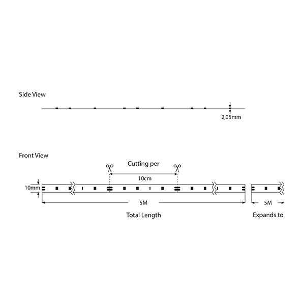ΤΑΙΝΙΑ LED 5Μ 14,4W 12V 4000K IP20 VALUE (145-70151) - Image 2