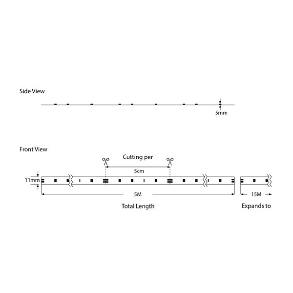 ΤΑΙΝΙΑ LED 5M 10W 24V 6500K IP68 PRO (145-70410) - Image 2