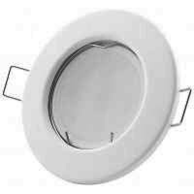 Avide GU10 Πλαίσιο Στρογγυλό Άσπρο (15.001.0535)