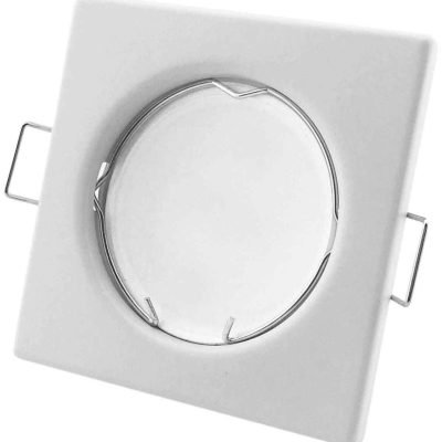 Avide GU10 Πλαίσιο Τετράγωνο Άσπρο (15.001.0547)