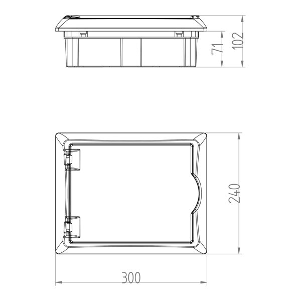 ΠΙΝΑΚΑΣ ΧΩΝΕΥΤΟΣ ΠΛΑΣΤΙΚΟΣ ECONOMIC 1X8 IP 40 (PE+N) (151-25031) - Image 2