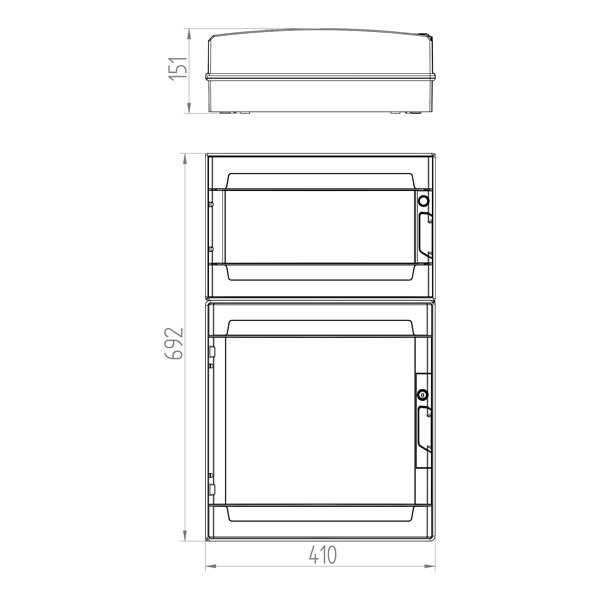 ΠΙΝΑΚΑΣ ΕΞΩΤΕΡΙΚΟΣ LUX 3Χ18 (1Χ18+2Χ18) IP65 (PE+N) (151-25140) - Image 2