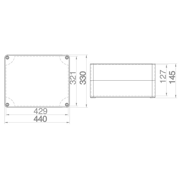 ΜΠΟΥΑΤ ΕΞΩΤΕΡΙΚΟ ΒΙΟΜΗΧΑΝΙΚΟ 440Χ330Χ145 IP65 (151-25564) - Image 2