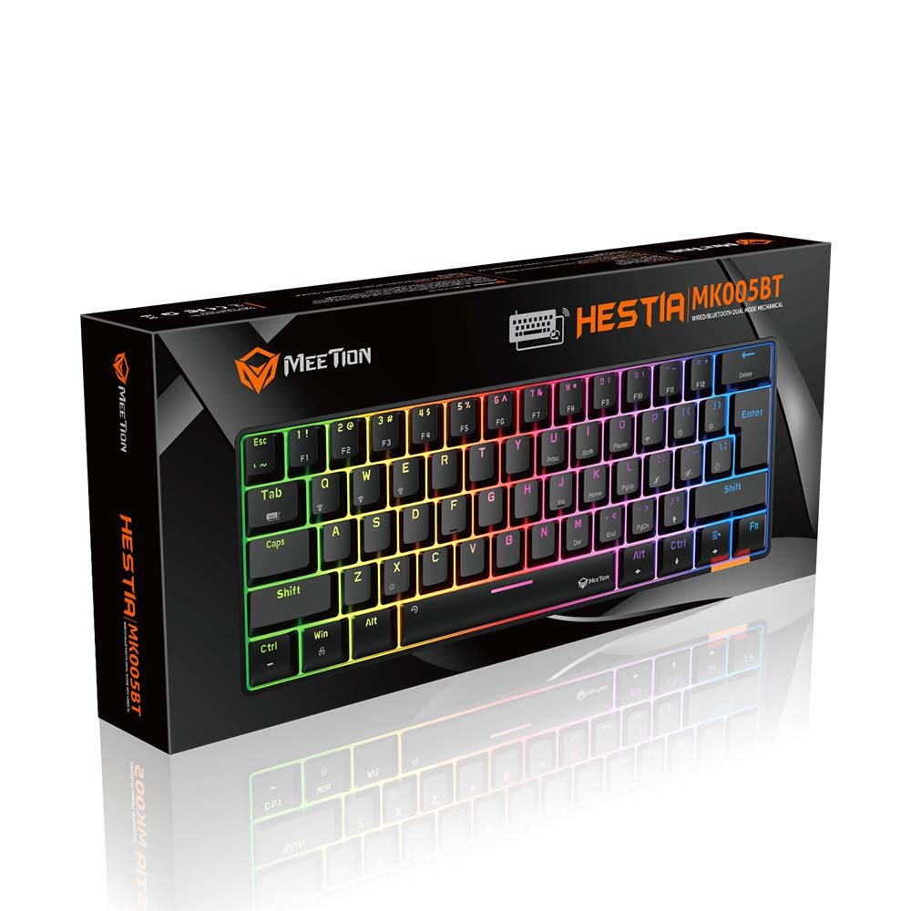 Meetion MT-MK005BT Bluetooth Μηχανικό Gaming πληκτρολόγιο US Μαύρο (17.005.0021) - Image 4
