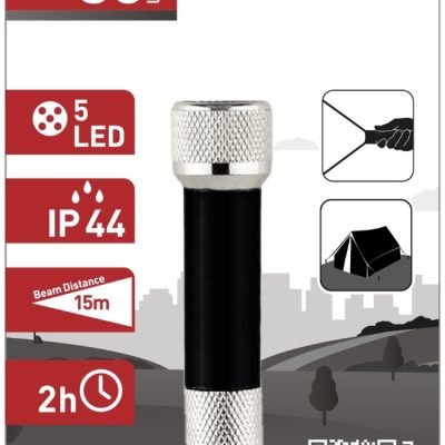 Entac Φακός 5 LED Μπρελόκ Μαύρο (15.007.0007)