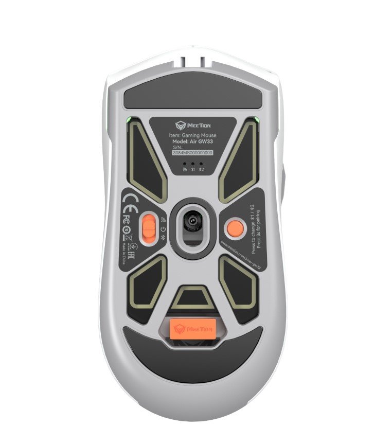 Meetion MT-GW33 Ενσύρματο 2.4G Bluetooth Gaming Ποντίκι Λευκό (17.004.0021) - Image 6