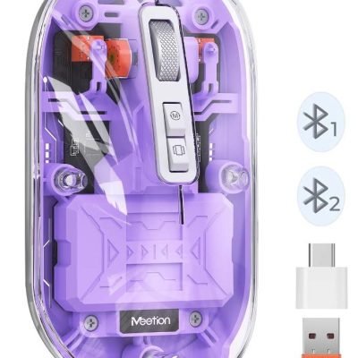 Meetion MT-BTM005 Ασύρματο Ποντίκι Μωβ (17.001.0051)