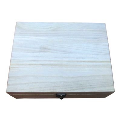 Μεγάλο ξύλινο αλουστράριστο κουτί [20601230]