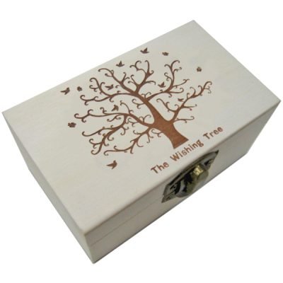 Ξύλινο κουτί με πυρογραφία για decoupage “The Wishing Tree” [20601323]