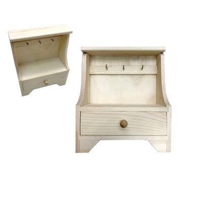 Ξύλινη αλουστράριστη συρταριέρα 17,5cm [20601355]