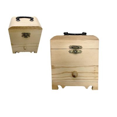 Ξύλινη αλουστράριστη μπιζουτιέρια 11cm [20601356]