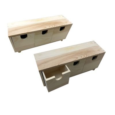 Ξύλινη αλουστράριστη συρταριέρα 11,3cm [20601358]