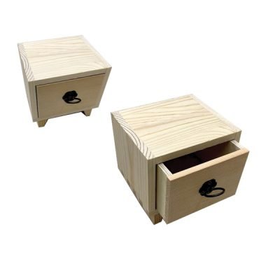 Ξύλινη αλουστράριστη συρταριέρα 9,5cm [20601360]