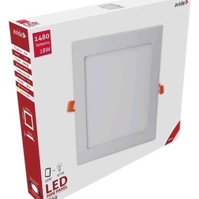 Avide LED Φωτιστικό Οροφής Χωνευτό Τετράγωνο Αλουμίνιο 18W Θερμό 3000K (15.001.0660)