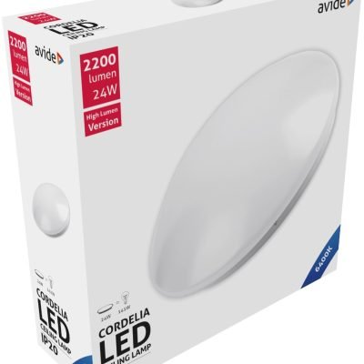 Avide LED Μοντέρνα Πλαφονιέρα Οροφής Cordelia 24W 380*110.0mm Ψυχρό 6400K (15.001.0655)