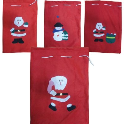 Χριστουγεννιάτικη τσάντα πουγκί με Αη-Βασίλη [00000837]