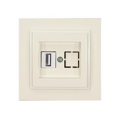 ΠΡΙΖΑ USB 220V / 5V 2.4A ΜΠΕΖ (152-10260)