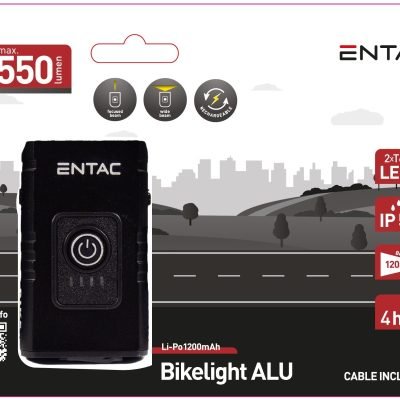 Entac Φακός Ποδηλάτου Αλουμινίου 8W (15.007.0110)