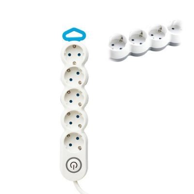 ΠΟΛΥΠΡΙΖΟ 5 ΘΕΣΕΩΝ ΜΕ ΚΑΛΩΔΙΟ ΟΒΑΛ ΚΑΙ ΔΙΑΚΟΠΤΗ 3X1,5mm 1,5m ΜΕ ΠΡΟΣΤΑΣΙΑ ΕΠΑΦΩΝ (147-62412)