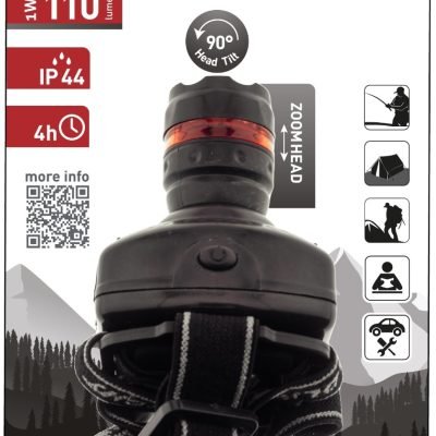 Entac Φακός Κεφαλής Zoom 1W Πλαστικό (15.007.0014)